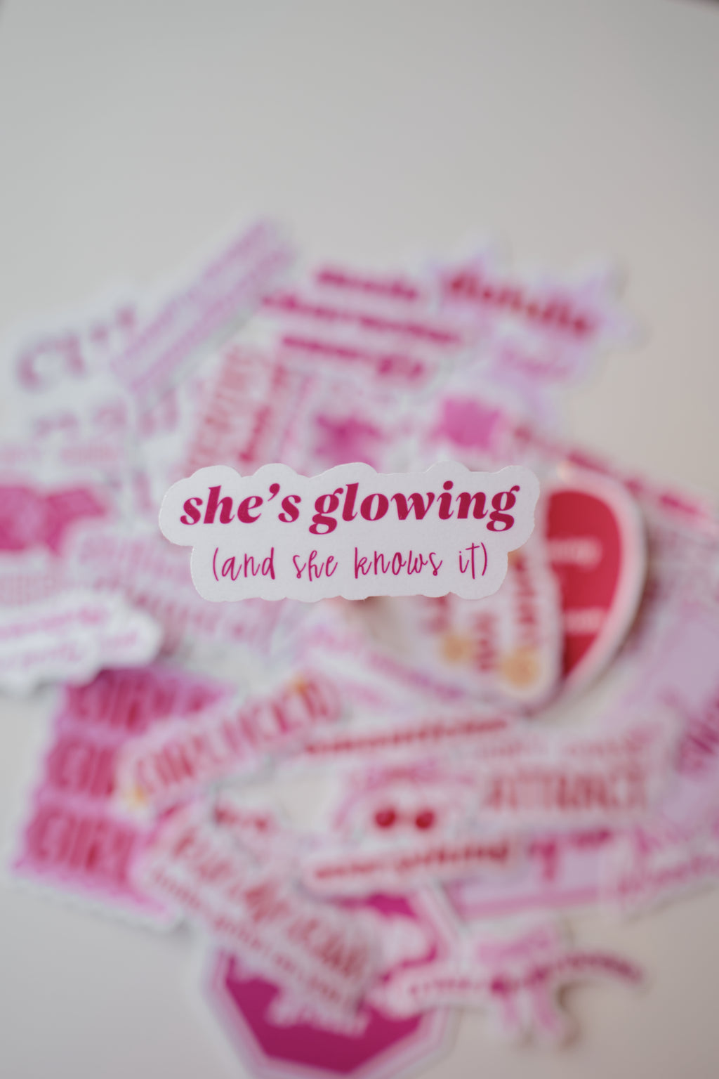 She's Glowing Sticker