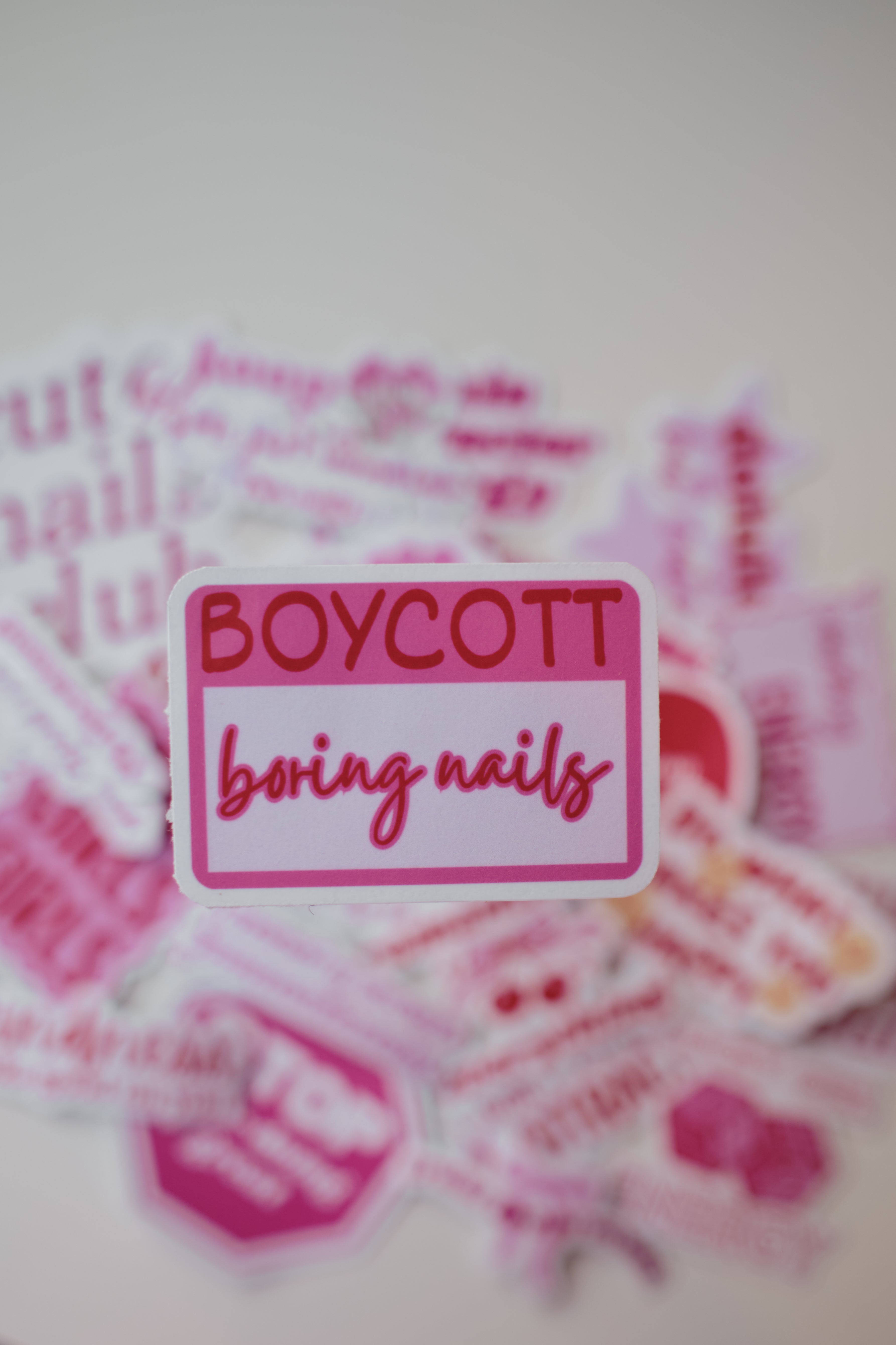 Boycott Boring Nails Sticker